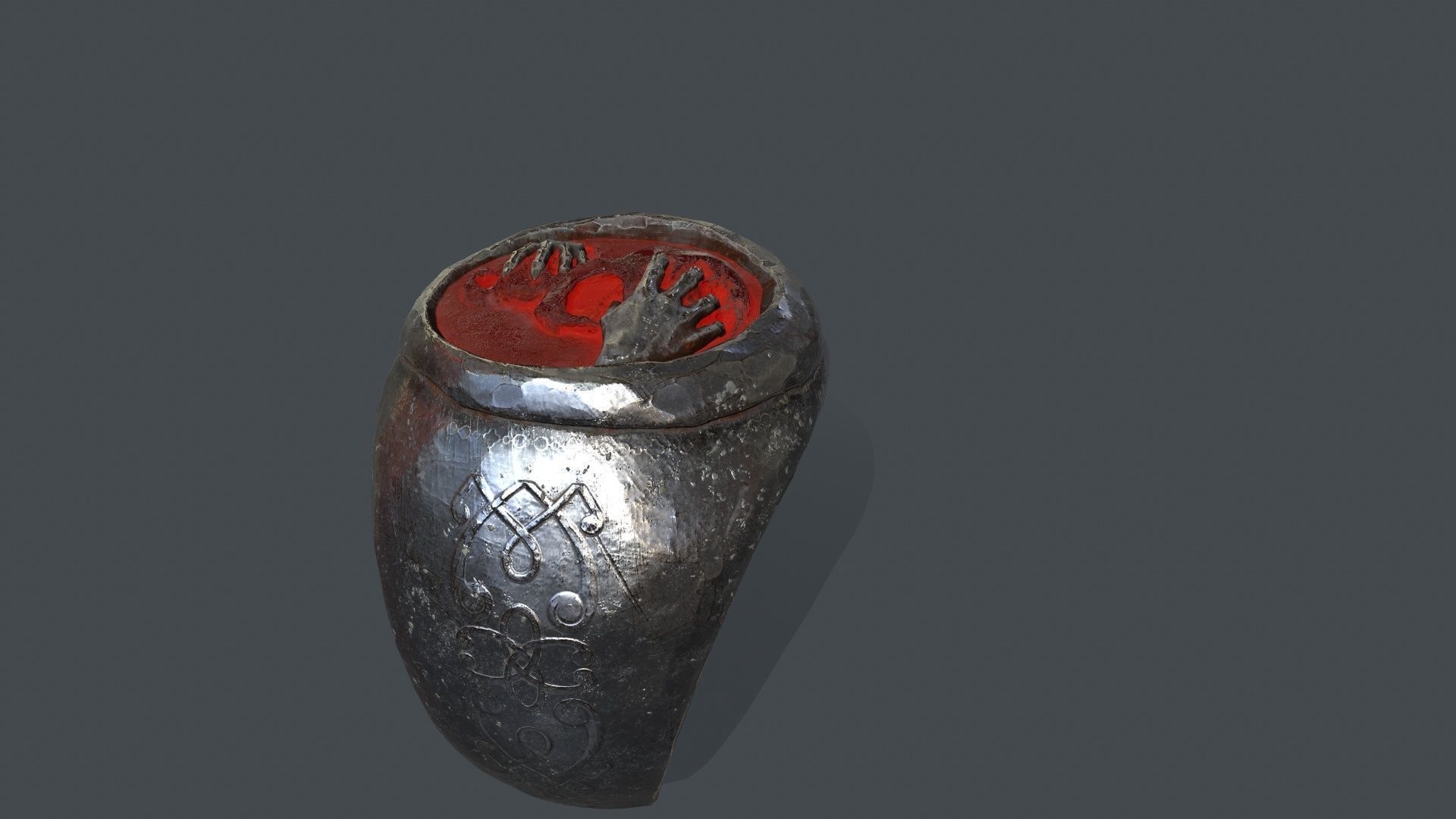 Skull Ring Low-poly 3D model_6