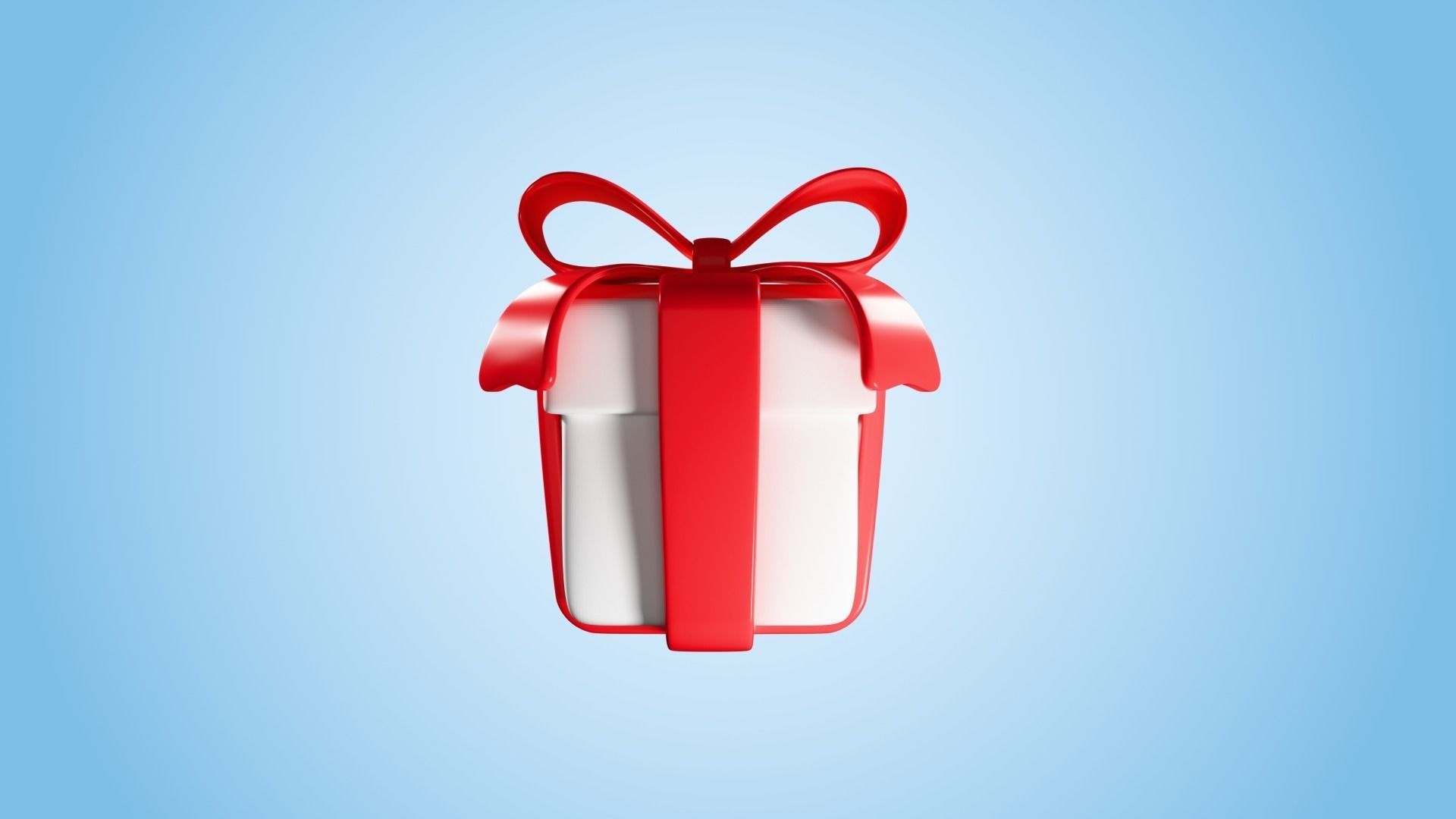 Christmas Gift Box Low-poly 3D model_7