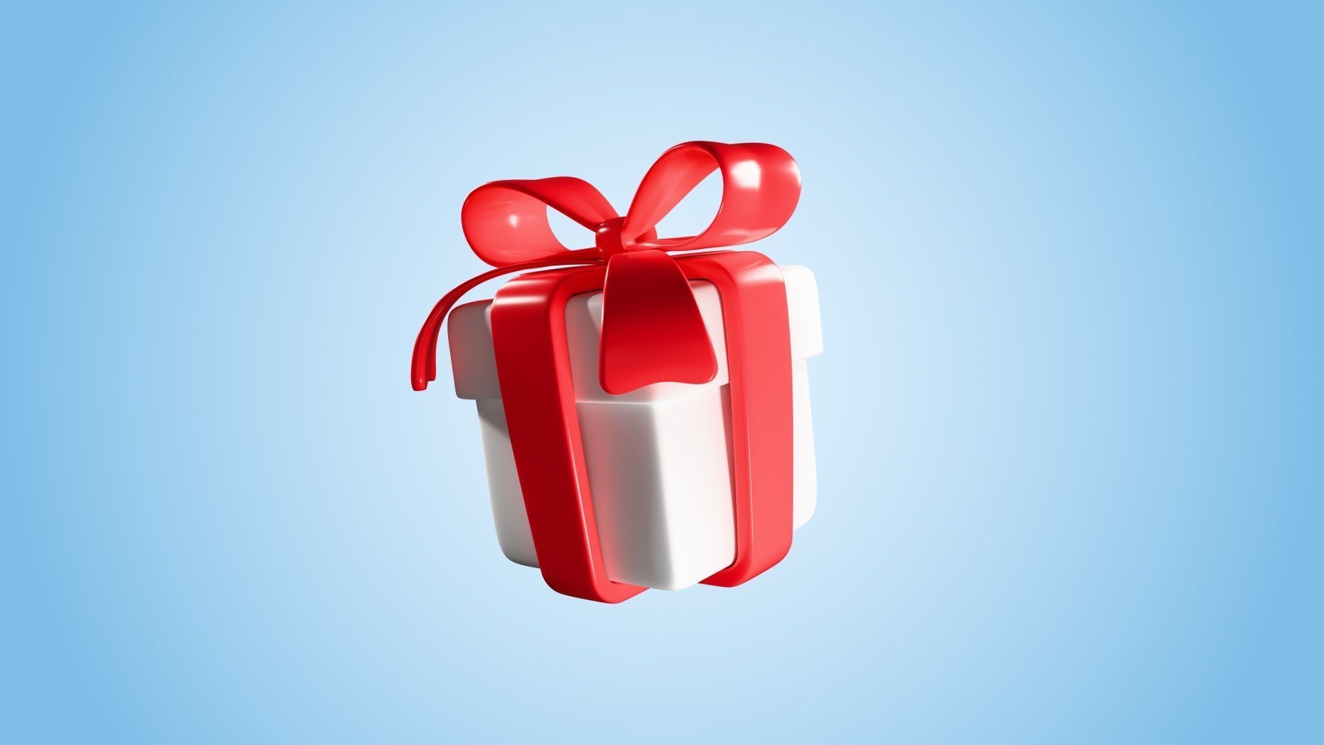 Christmas Gift Box Low-poly 3D model_5
