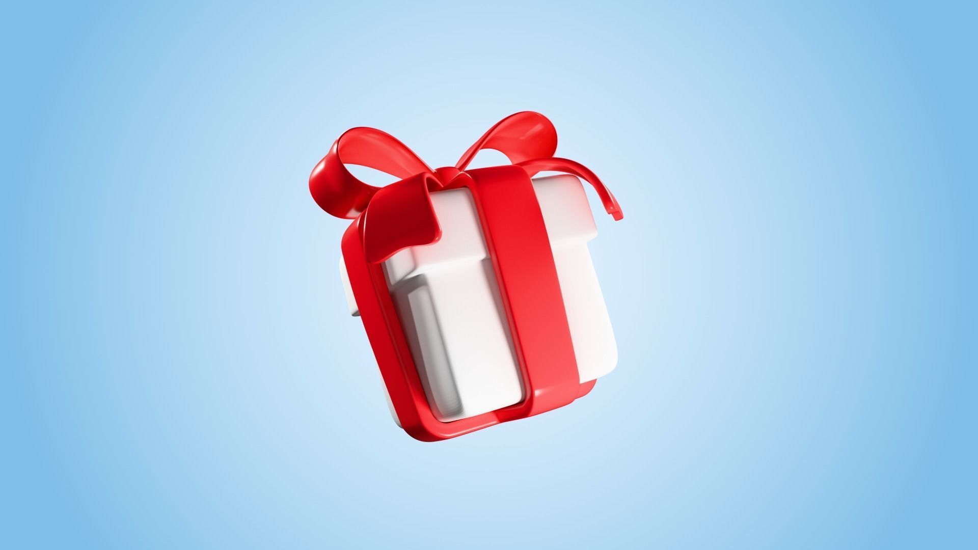 Christmas Gift Box Low-poly 3D model_6