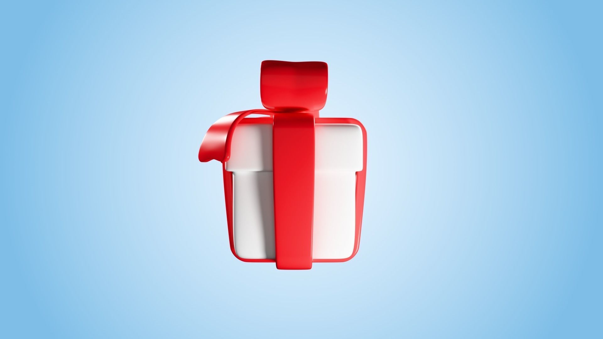 Christmas Gift Box Low-poly 3D model_10