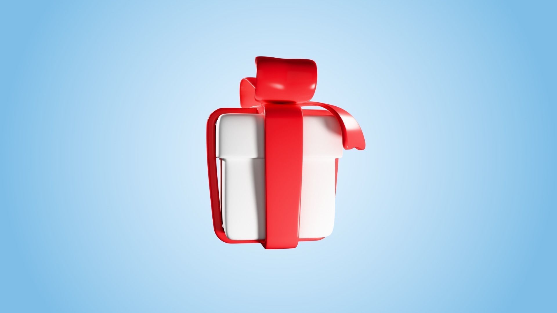Christmas Gift Box Low-poly 3D model_8