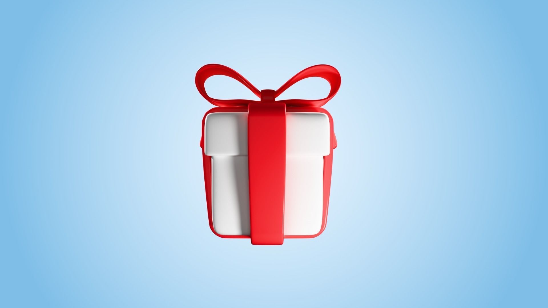 Christmas Gift Box Low-poly 3D model_9