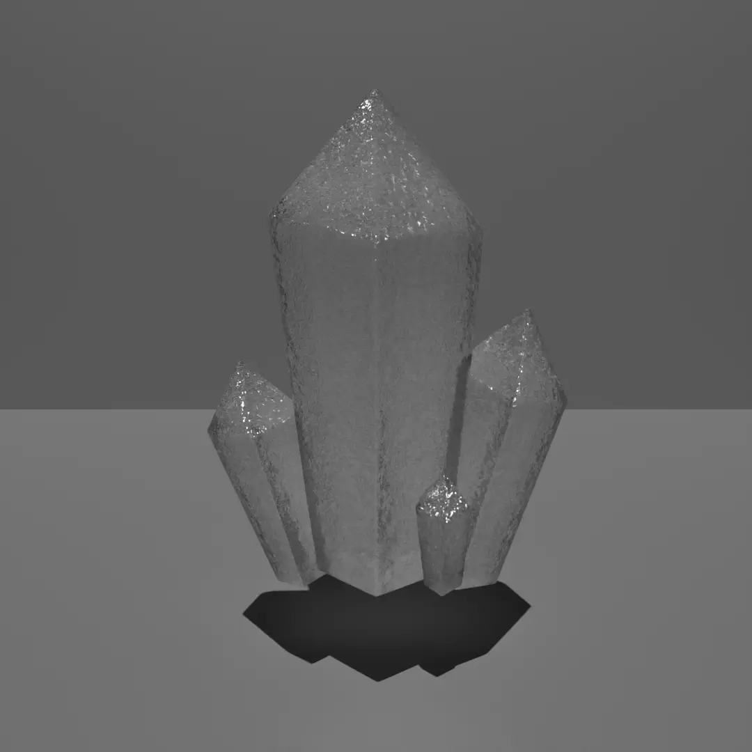 Crystals Low-poly 3D model_0