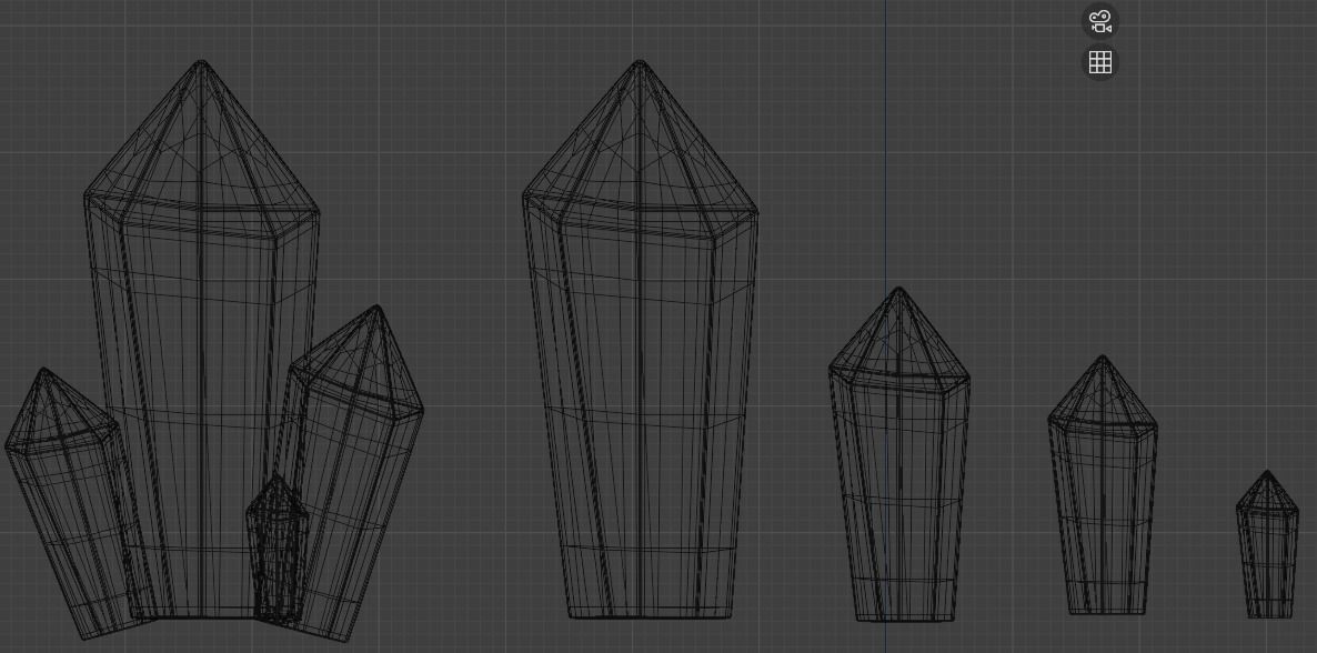 Crystals Low-poly 3D model_3