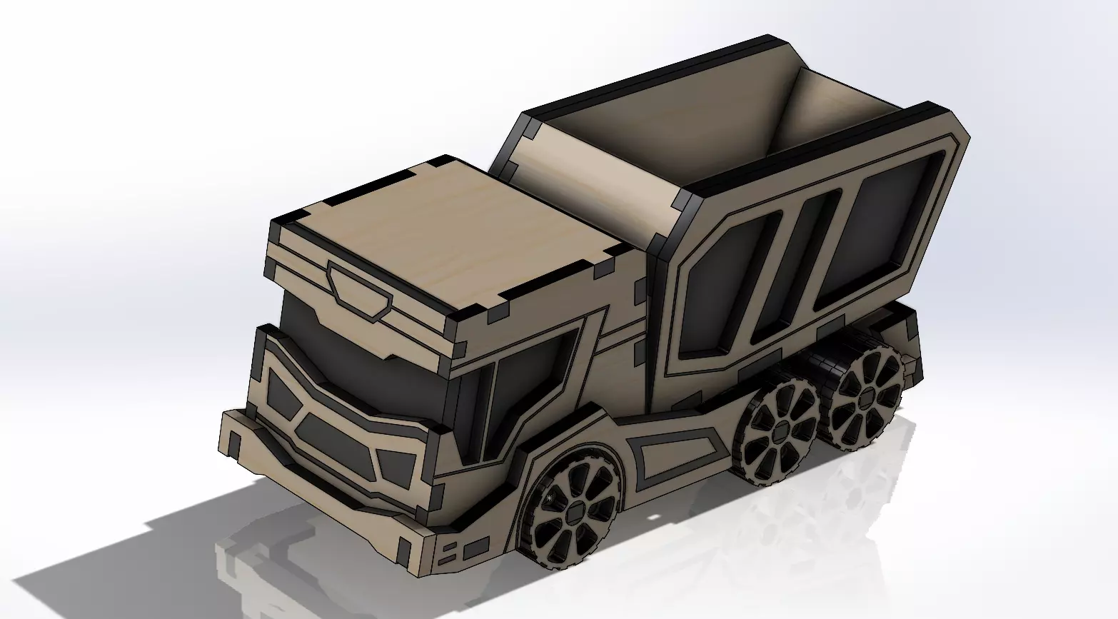 Laser cut truck model 3D print model