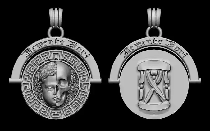 Memento Mori Pendant 3D print model
