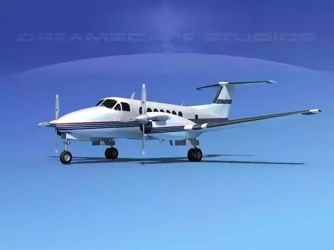 Beechcraft 350 Super King Air V04 3D model