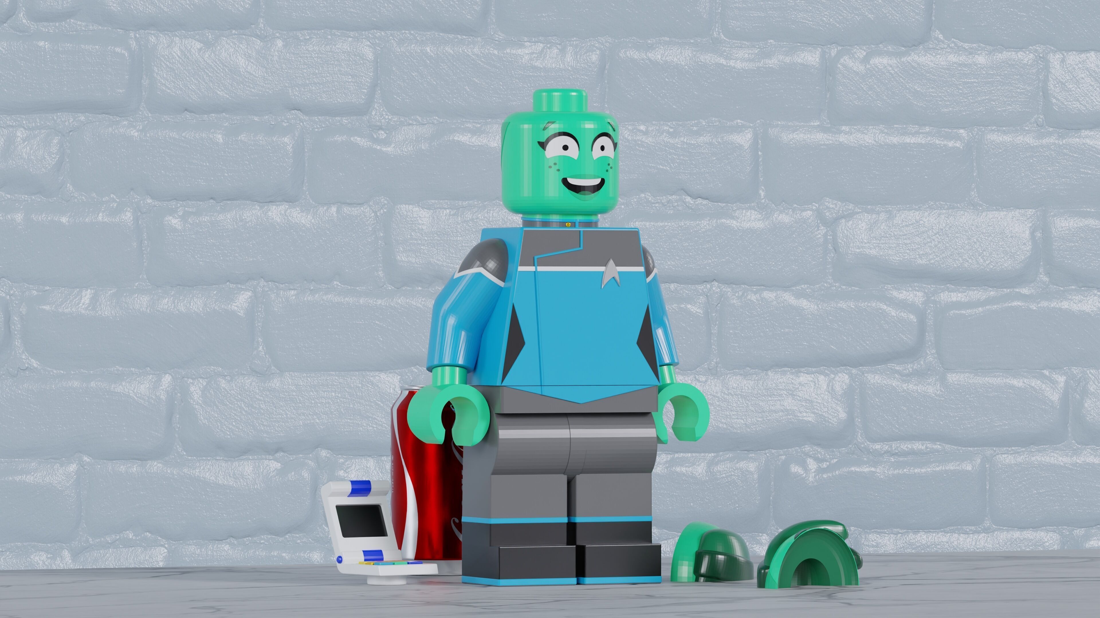 D Vana Tendi Lego Maxifig - Fully Articulated 3D print model_2