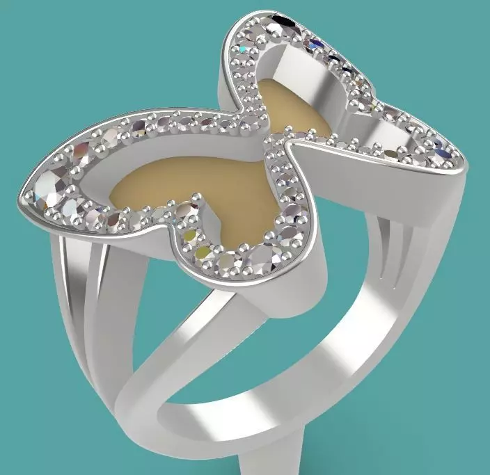 Butterfly Ring 3D print model