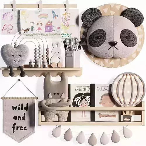 M Animal Head Shelf  Plush Toy  Wall Decor kids 06