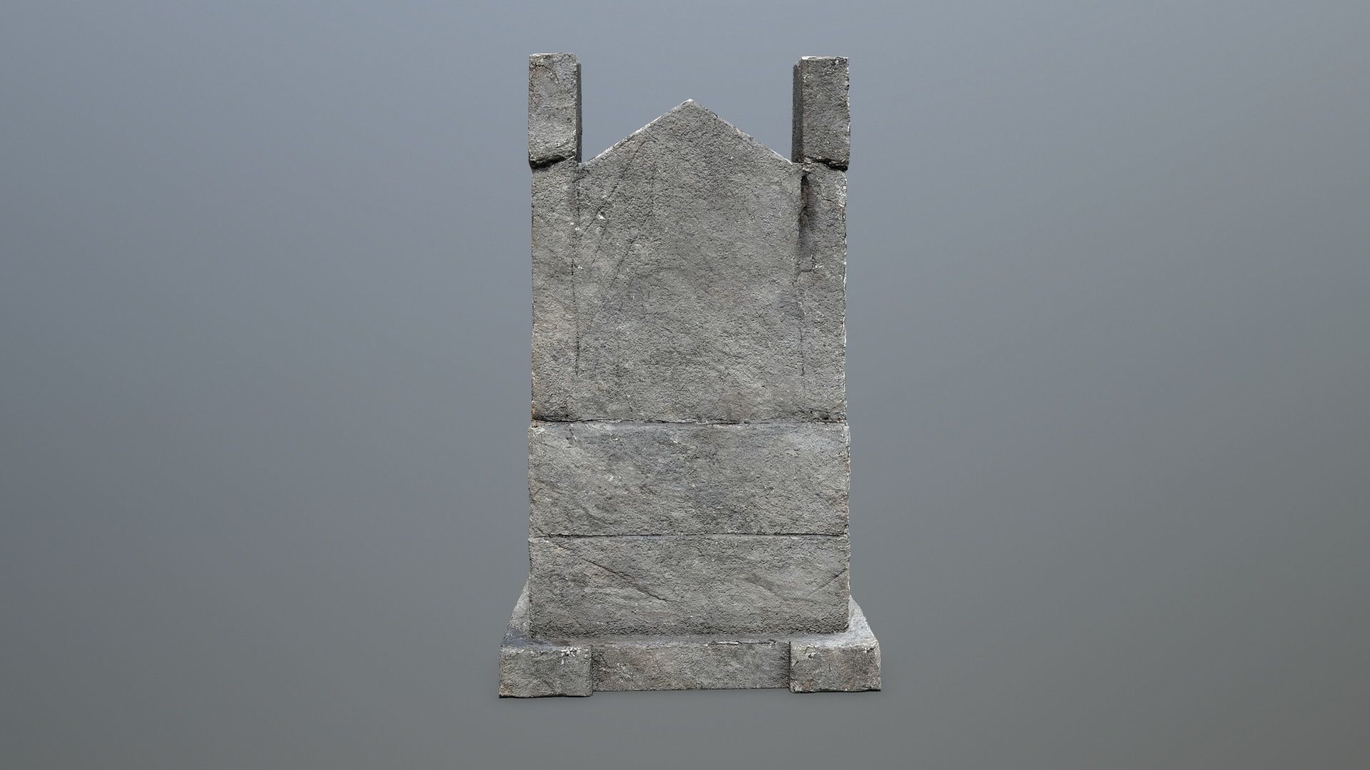 Stone Throne Low-poly 3D model_5