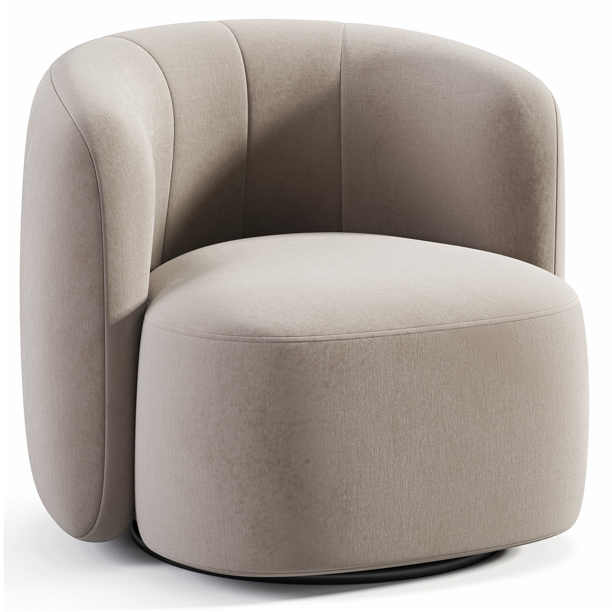 Menik Armchair Low-poly 3D model_3