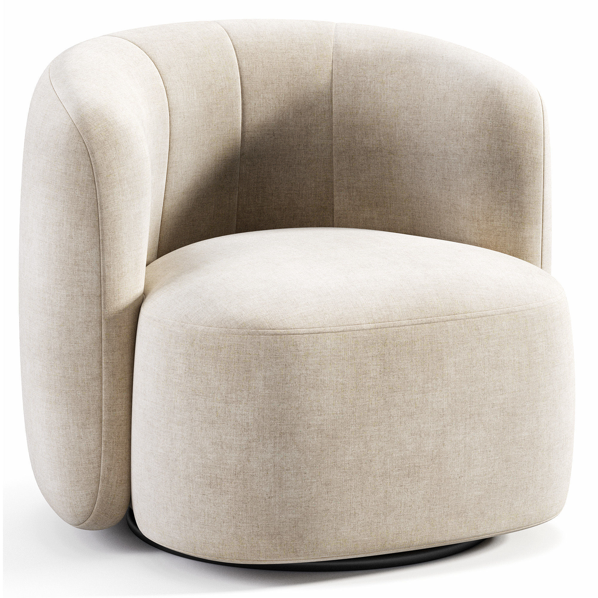 Menik Armchair Low-poly 3D model_4