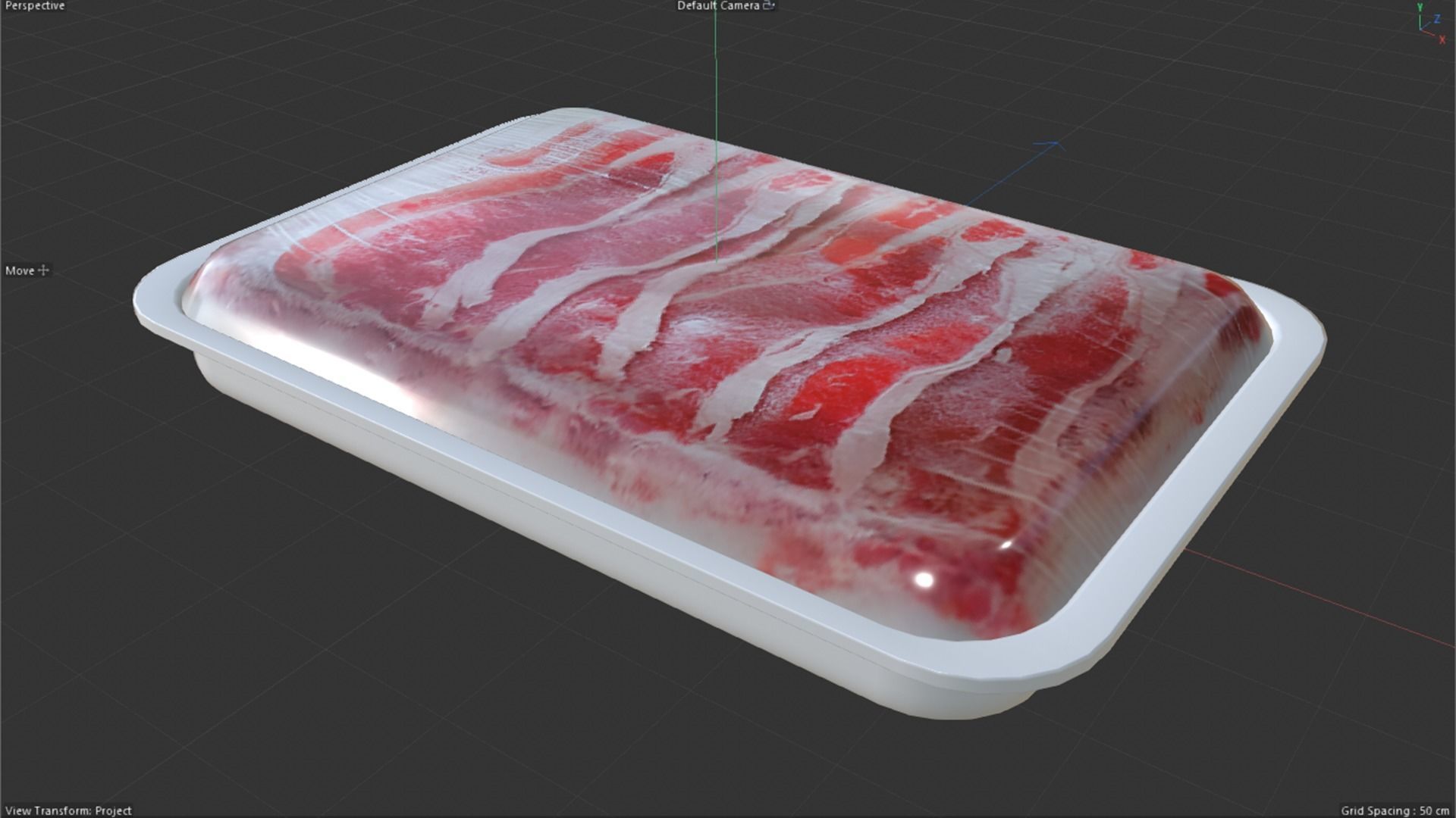 Beef Slice 500 Gram Low-poly 3D model_4