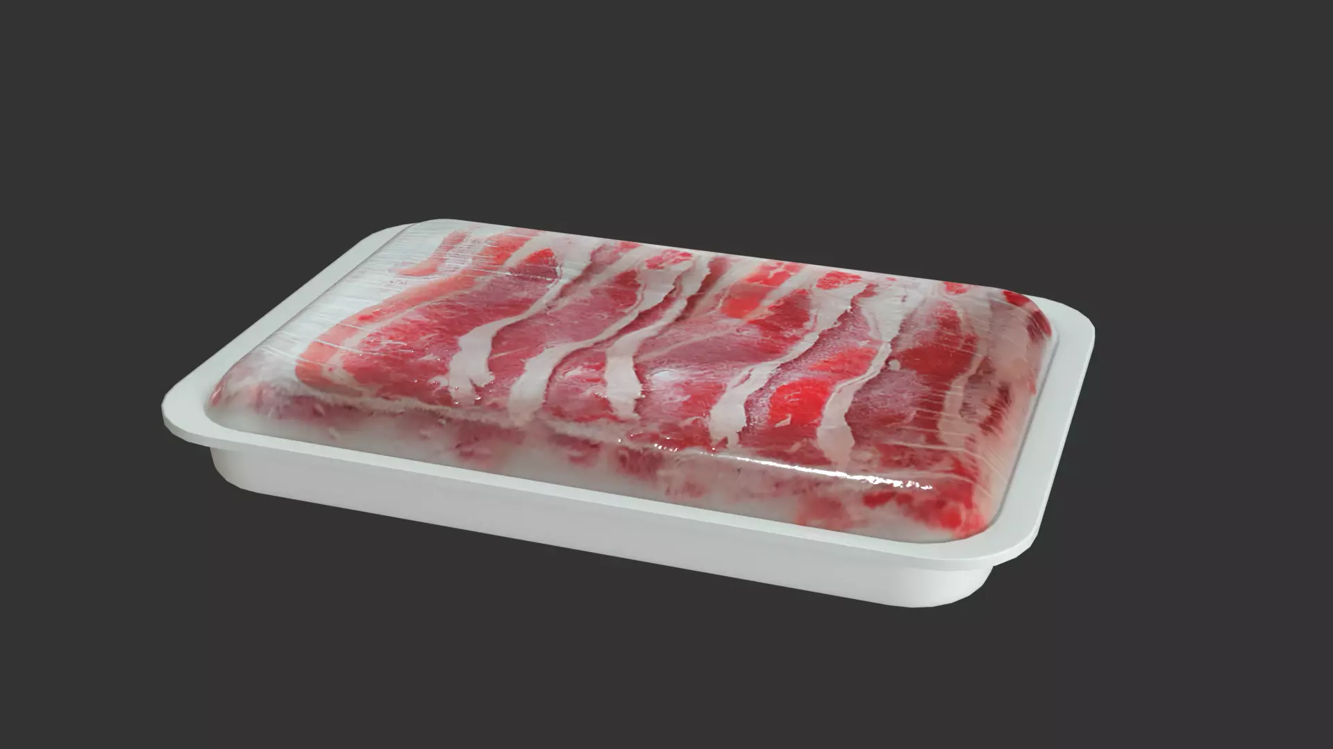 Beef Slice 500 Gram Low-poly 3D model_0