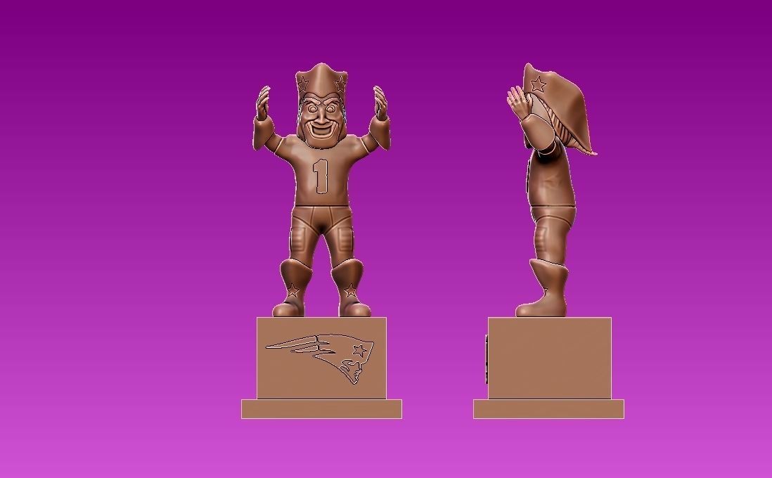NFL - New England Patriots football mascot statue - 3d Print 3D print model_2