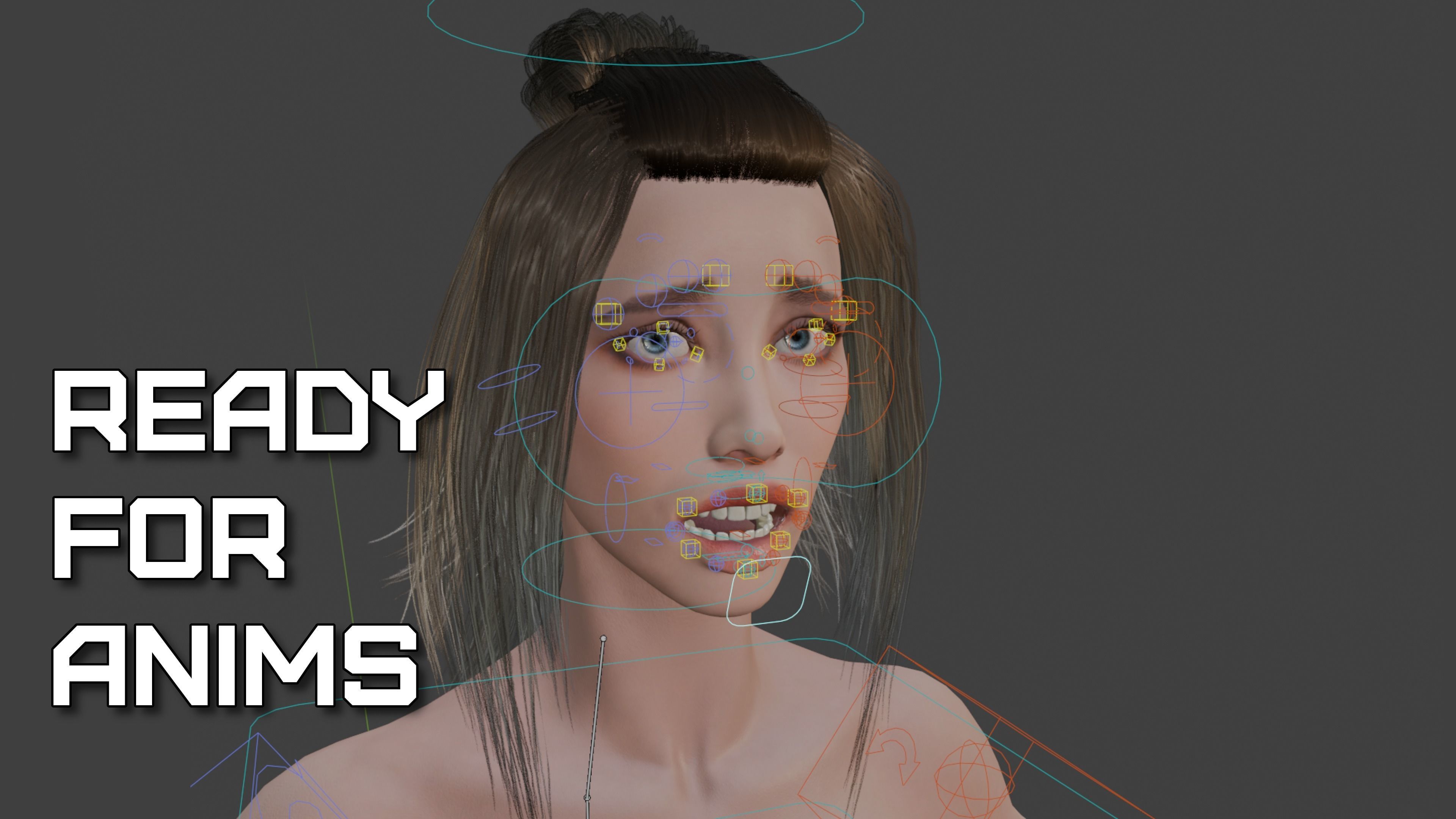 Abria the Tribes woman- game ready Low-poly 3D model_19