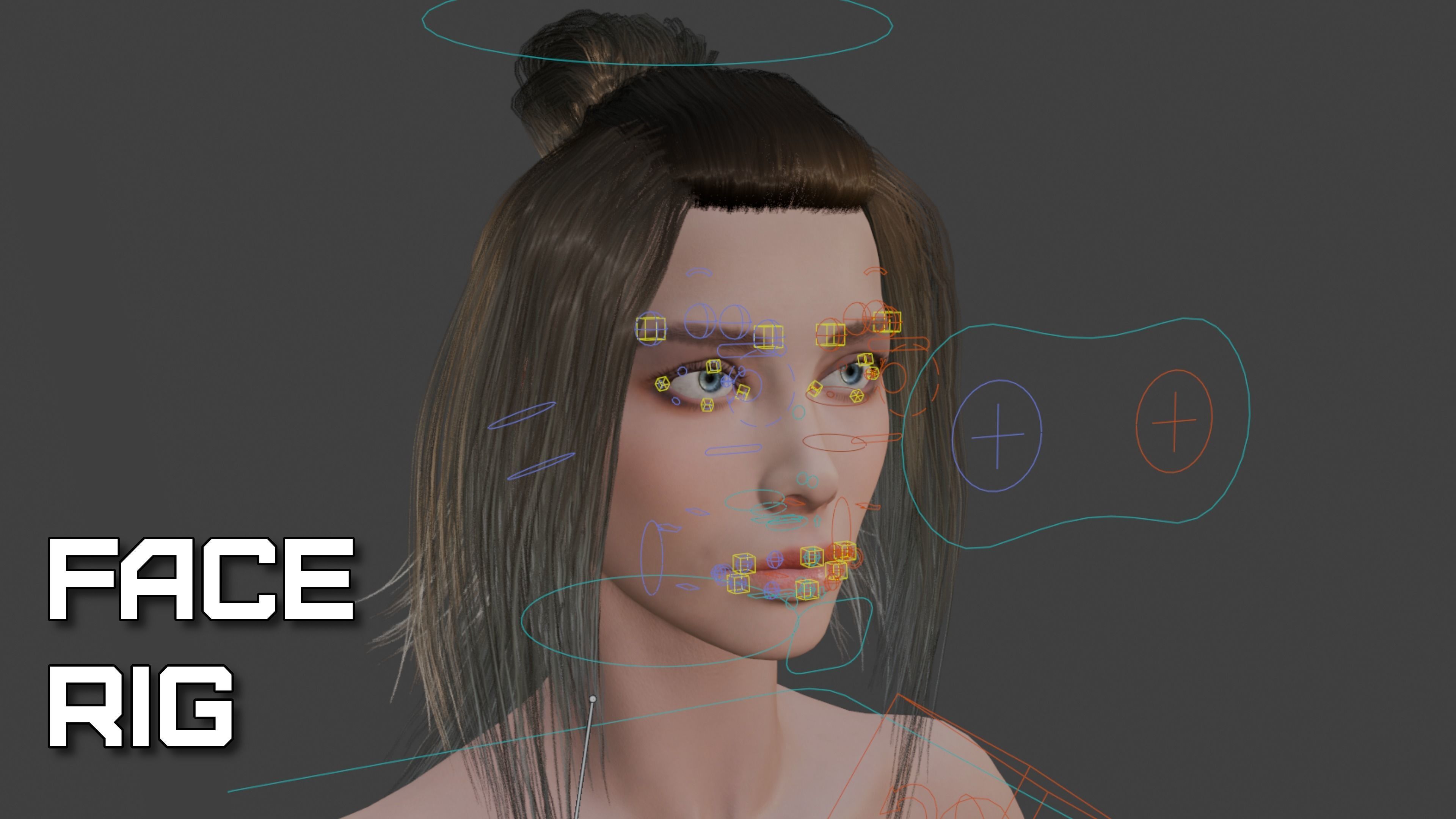 Abria the Tribes woman- game ready Low-poly 3D model_20