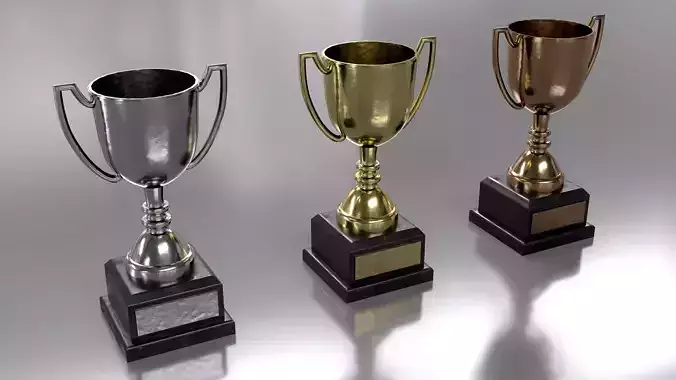 TROPHY Low-poly 3D model