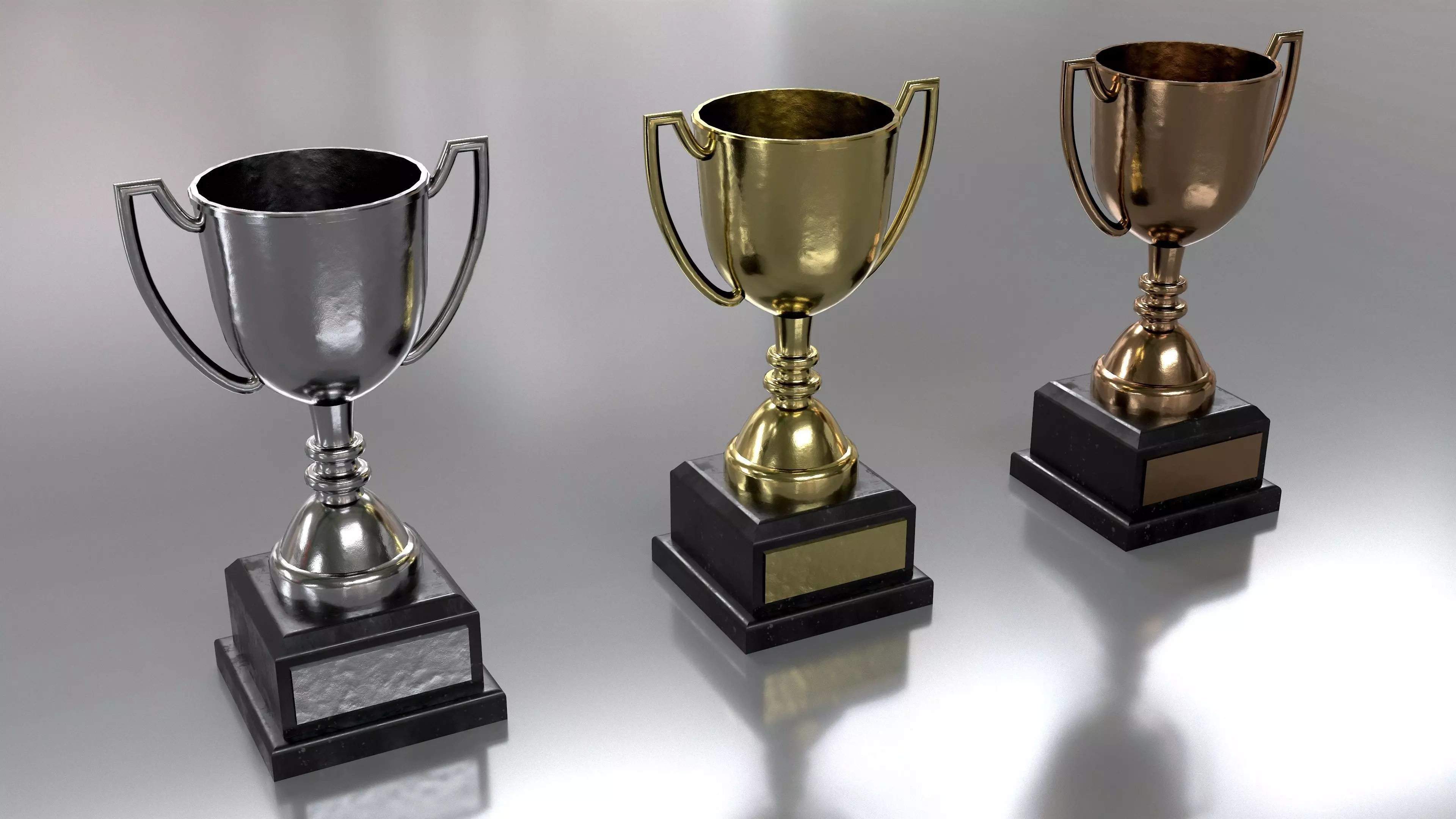 TROPHY Low-poly 3D model_0