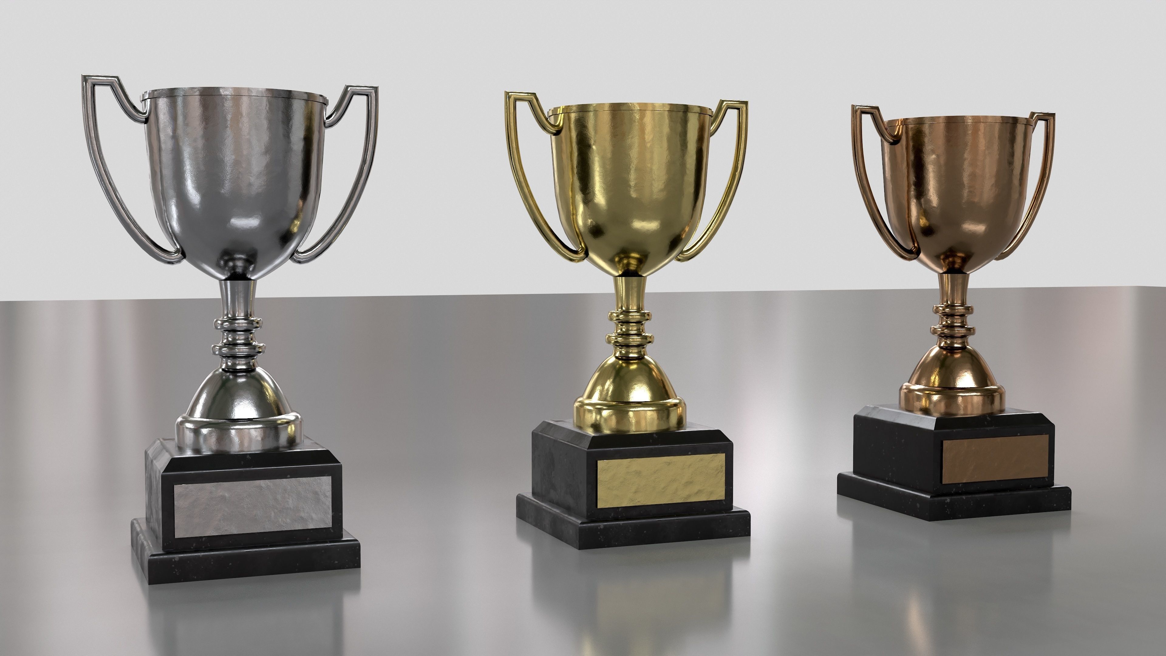 TROPHY Low-poly 3D model_2