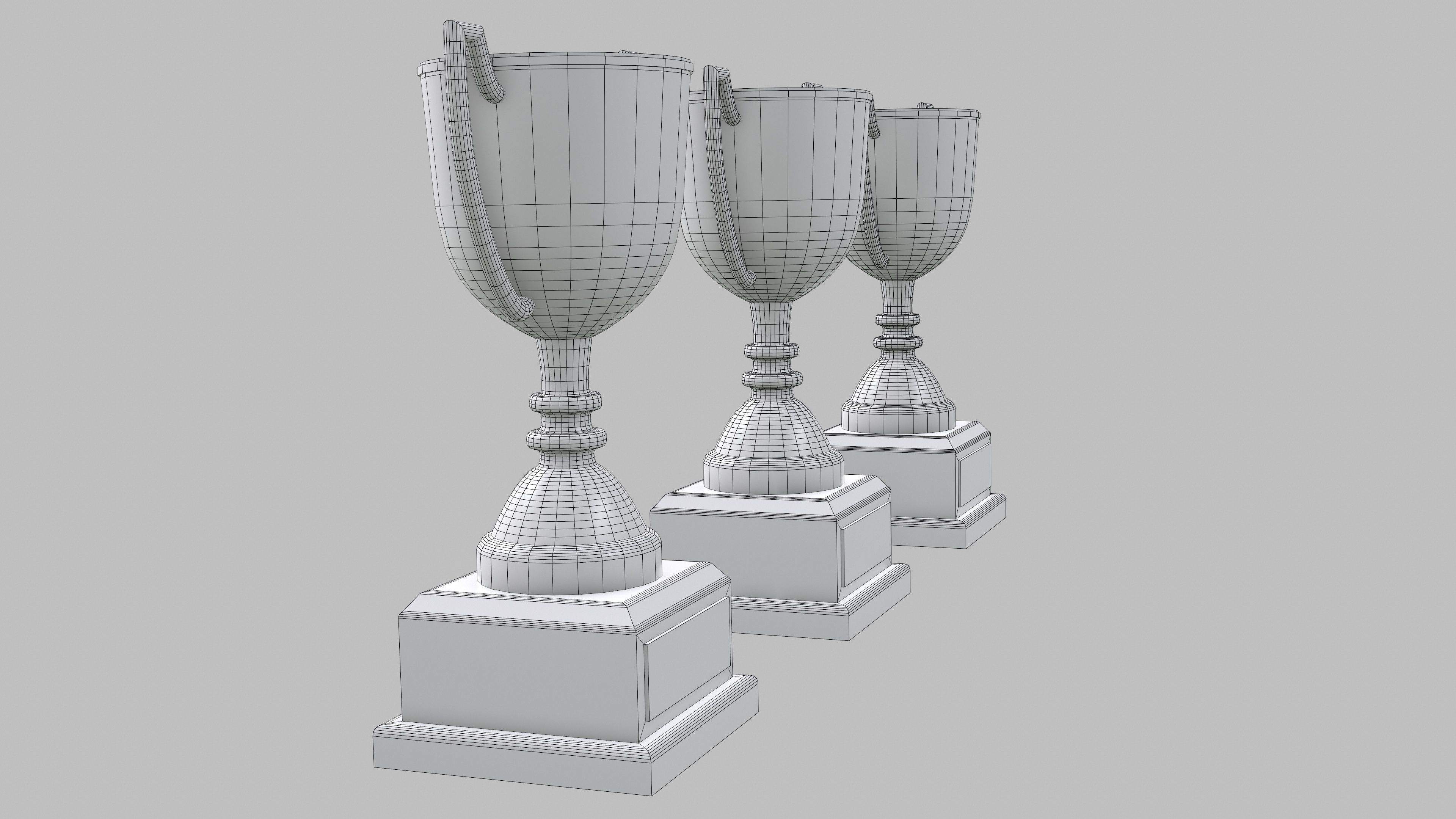 TROPHY Low-poly 3D model_7