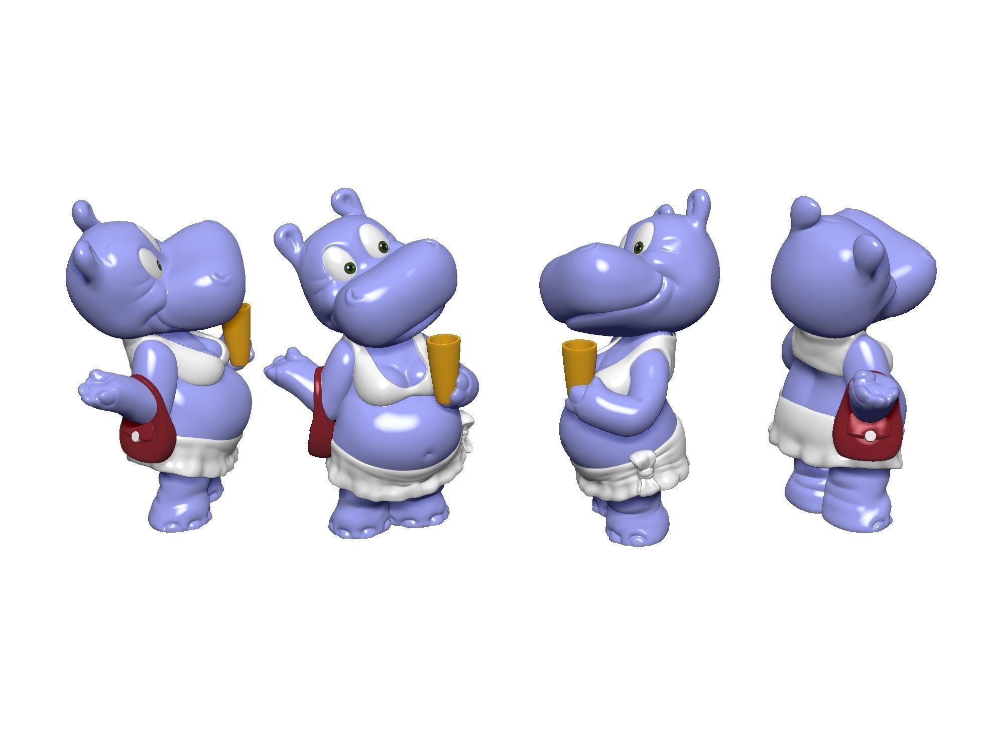 Hippo Susi Sonnenschein Kindersurprise for 3d print stl 3D print model_15