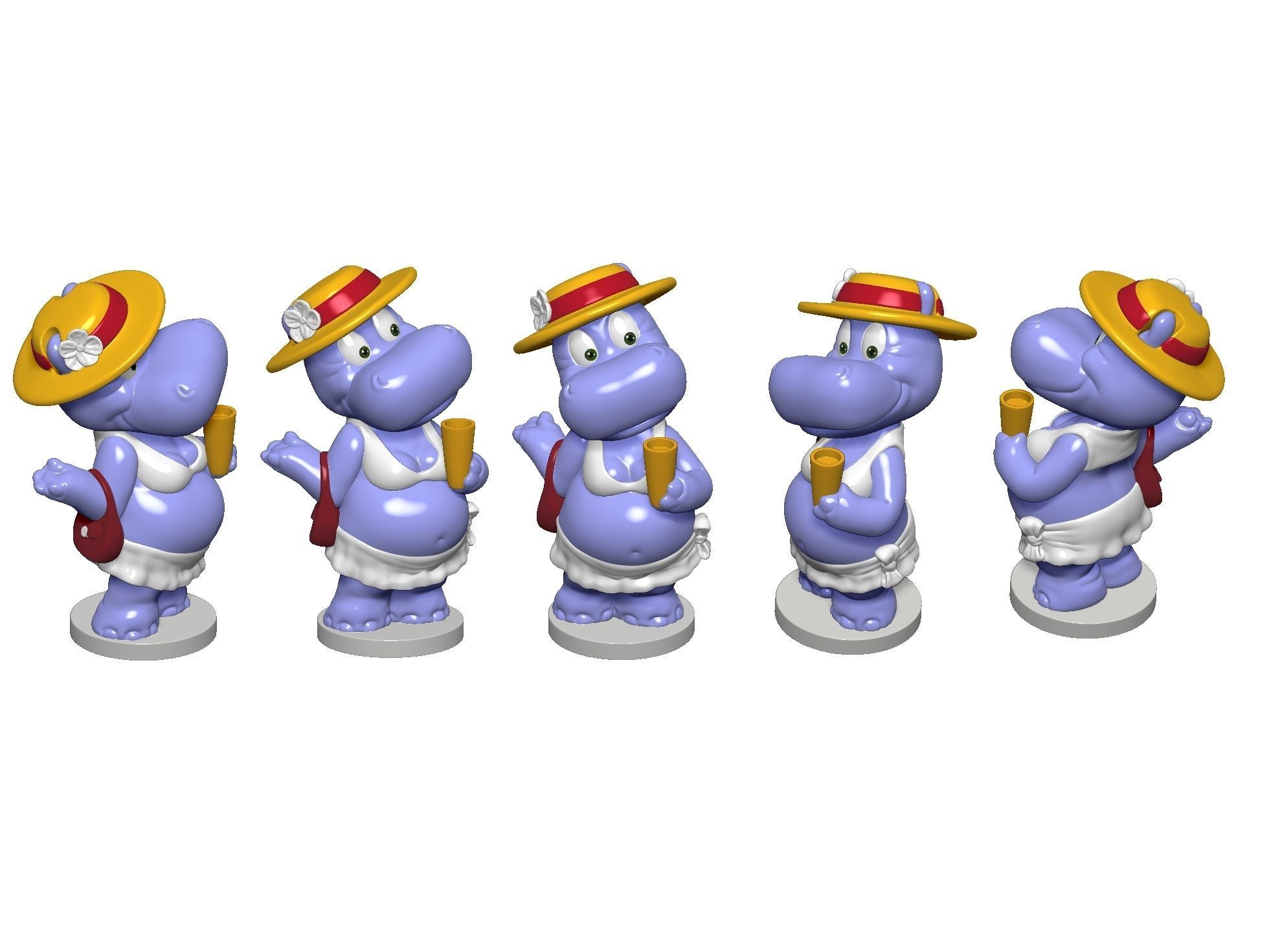 Hippo Susi Sonnenschein Kindersurprise for 3d print stl 3D print model_17