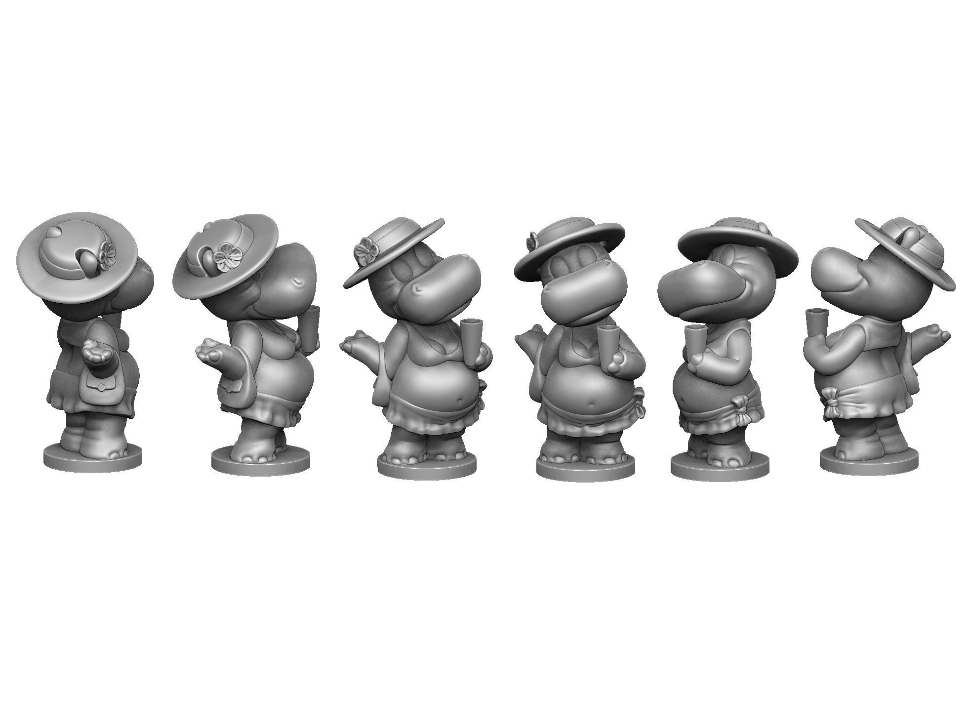 Hippo Susi Sonnenschein Kindersurprise for 3d print stl 3D print model_4