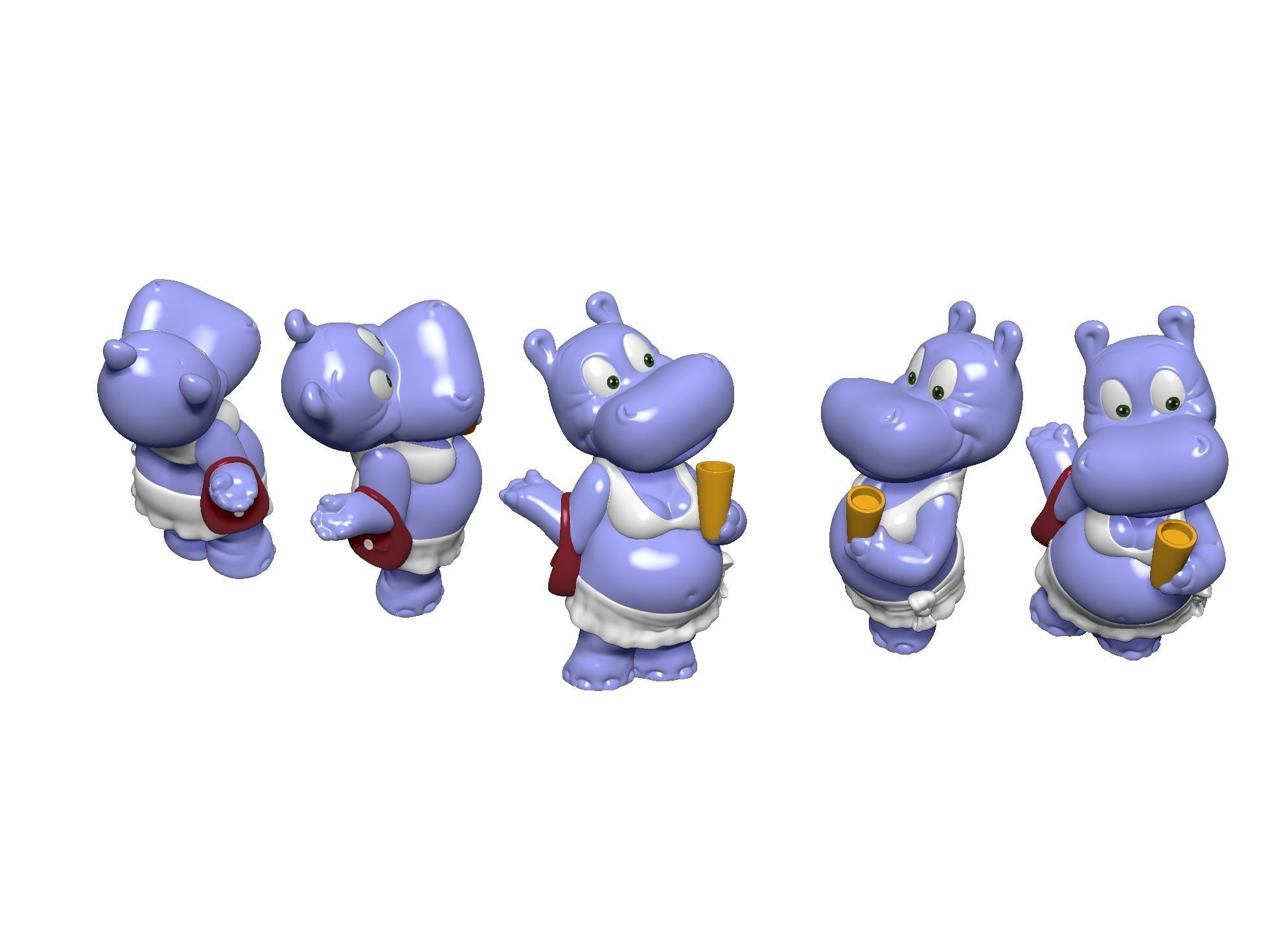 Hippo Susi Sonnenschein Kindersurprise for 3d print stl 3D print model_16