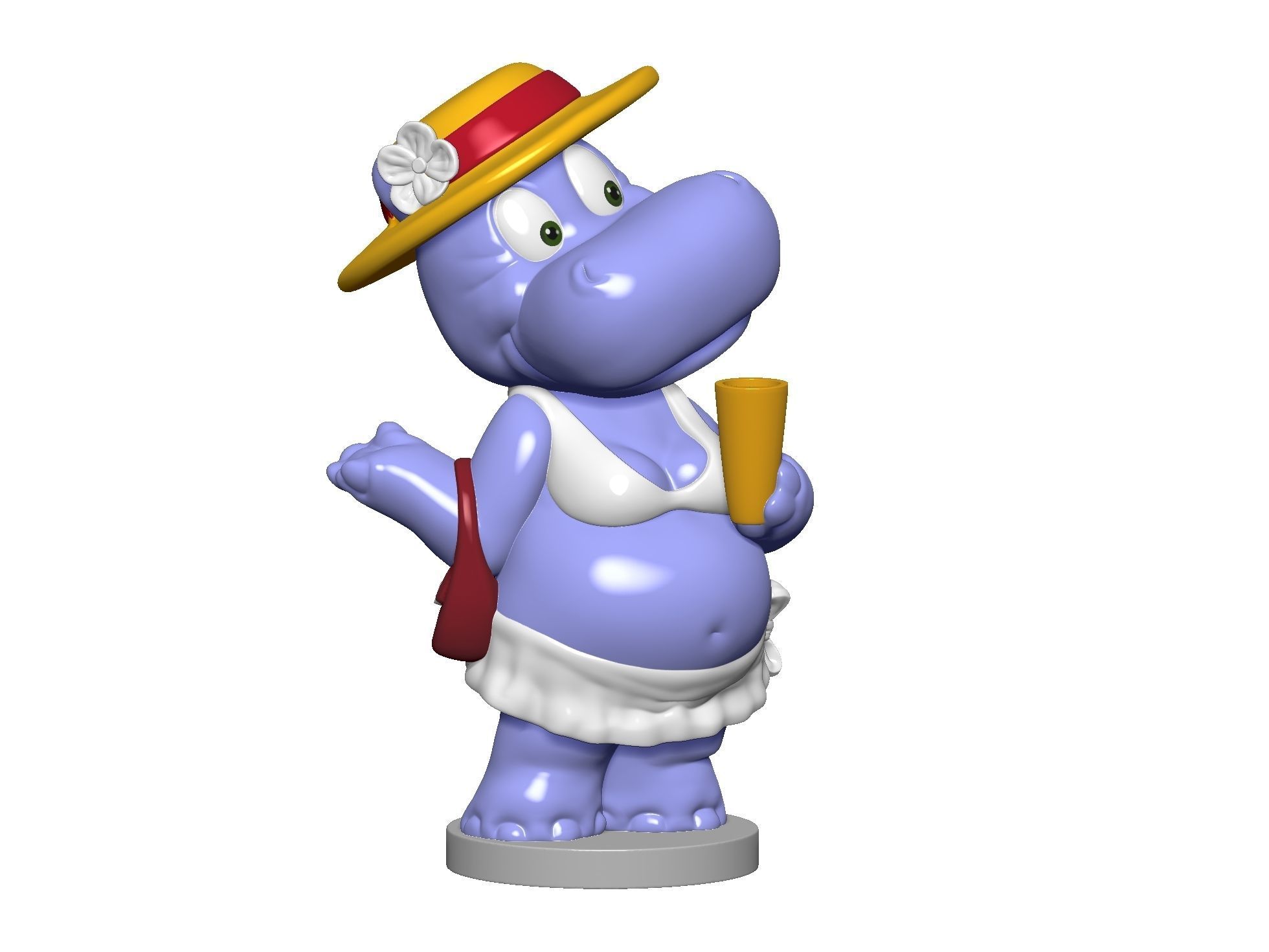 Hippo Susi Sonnenschein Kindersurprise for 3d print stl 3D print model_6