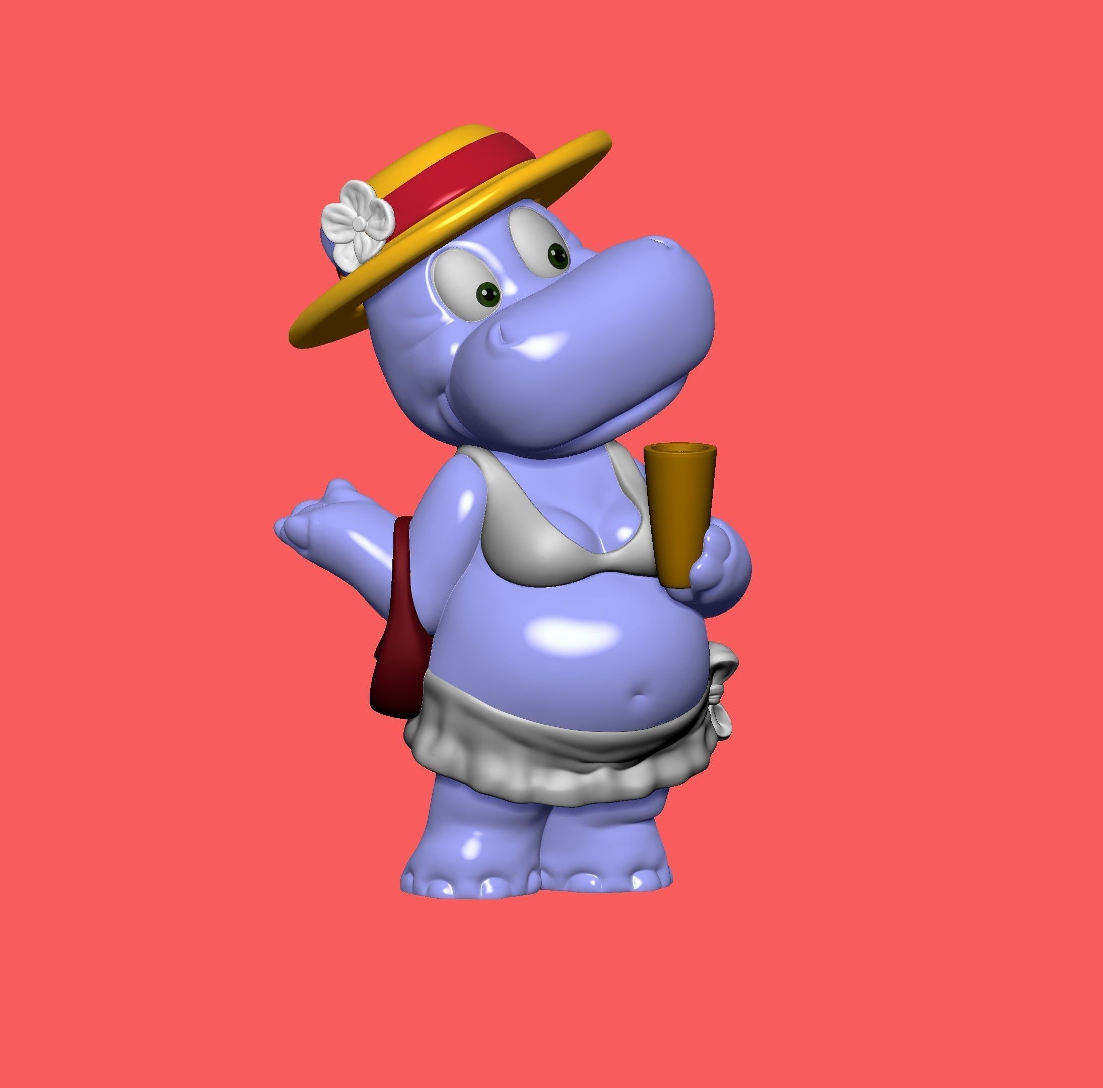 Hippo Susi Sonnenschein Kindersurprise for 3d print stl 3D print model_18