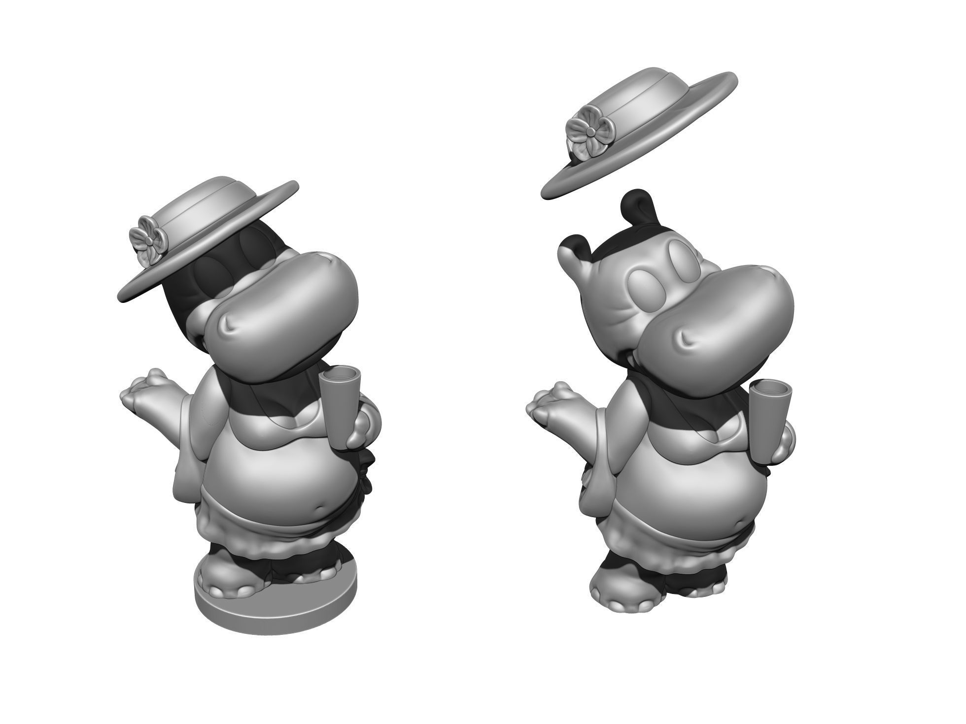 Hippo Susi Sonnenschein Kindersurprise for 3d print stl 3D print model_3