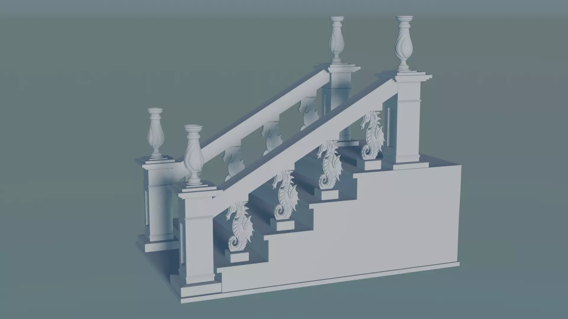 Staircase Balustrade 3D print model_0