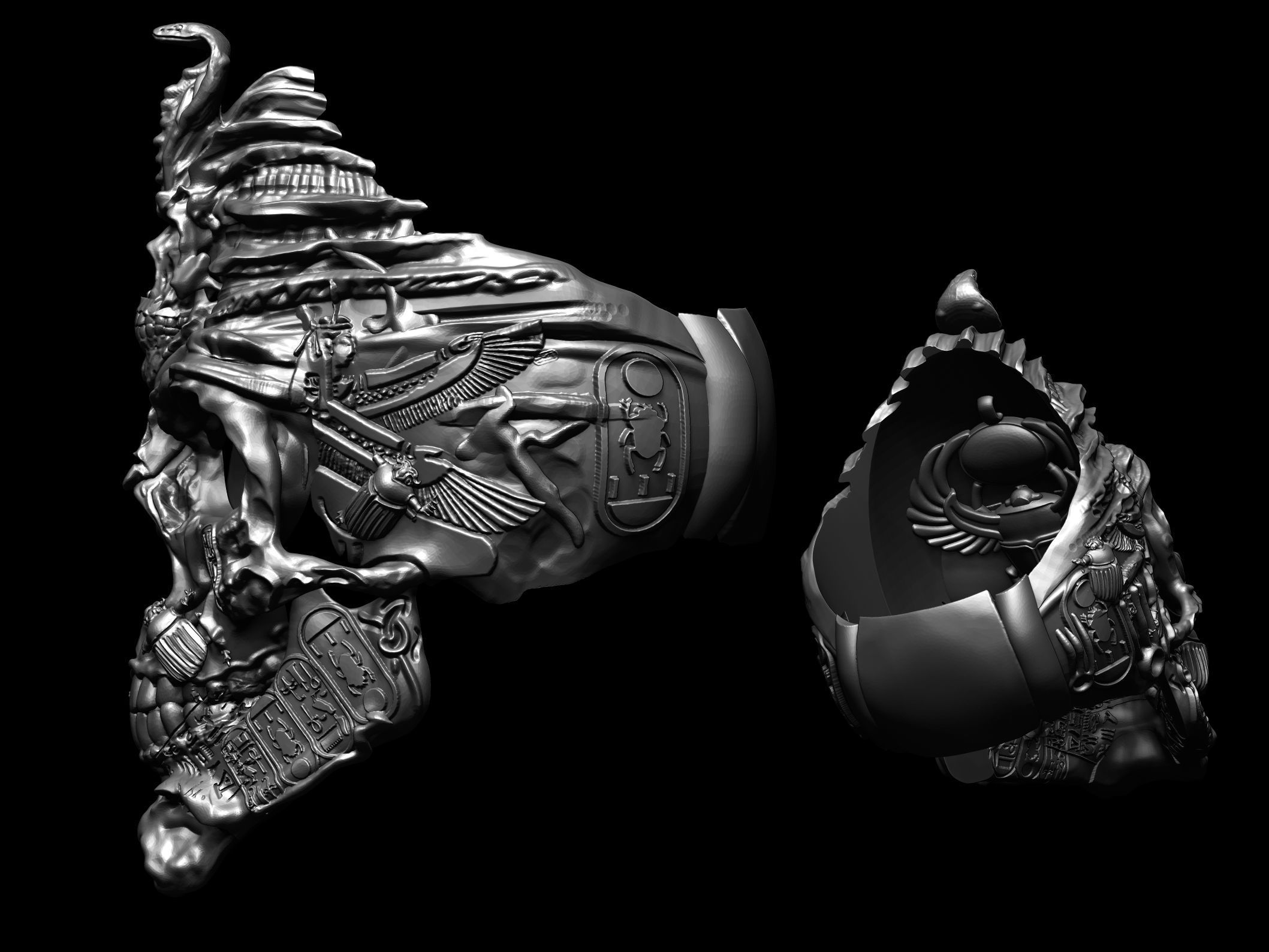 The Undead Ancient Skull 3D print model_2