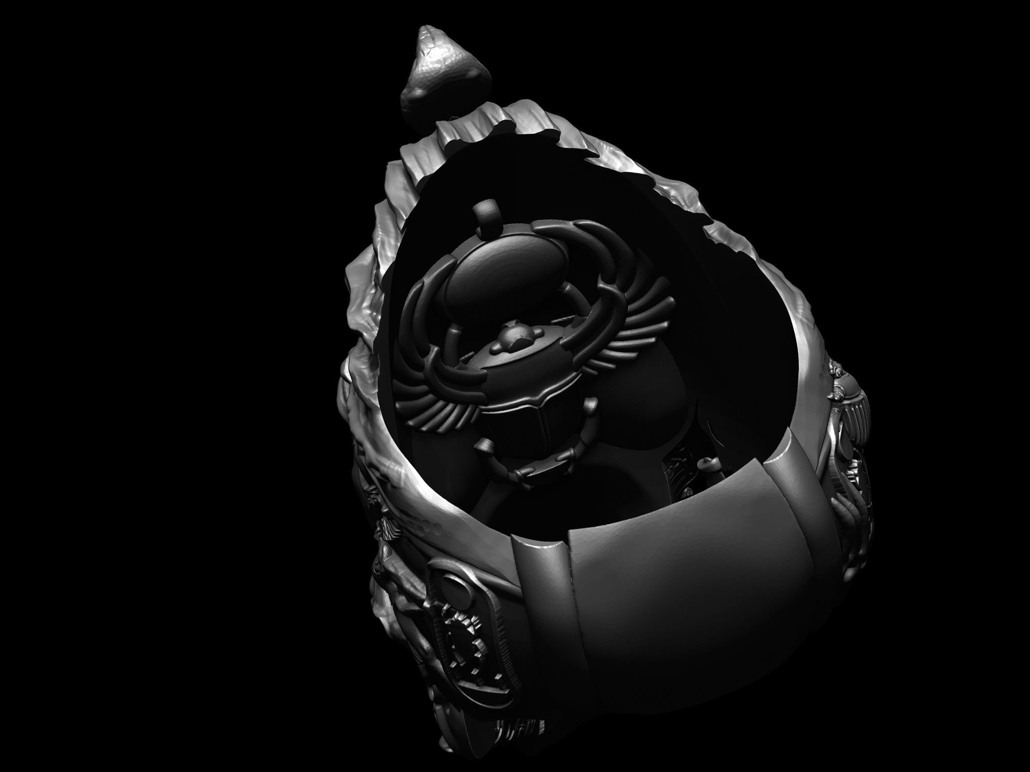 The Undead Ancient Skull 3D print model_5