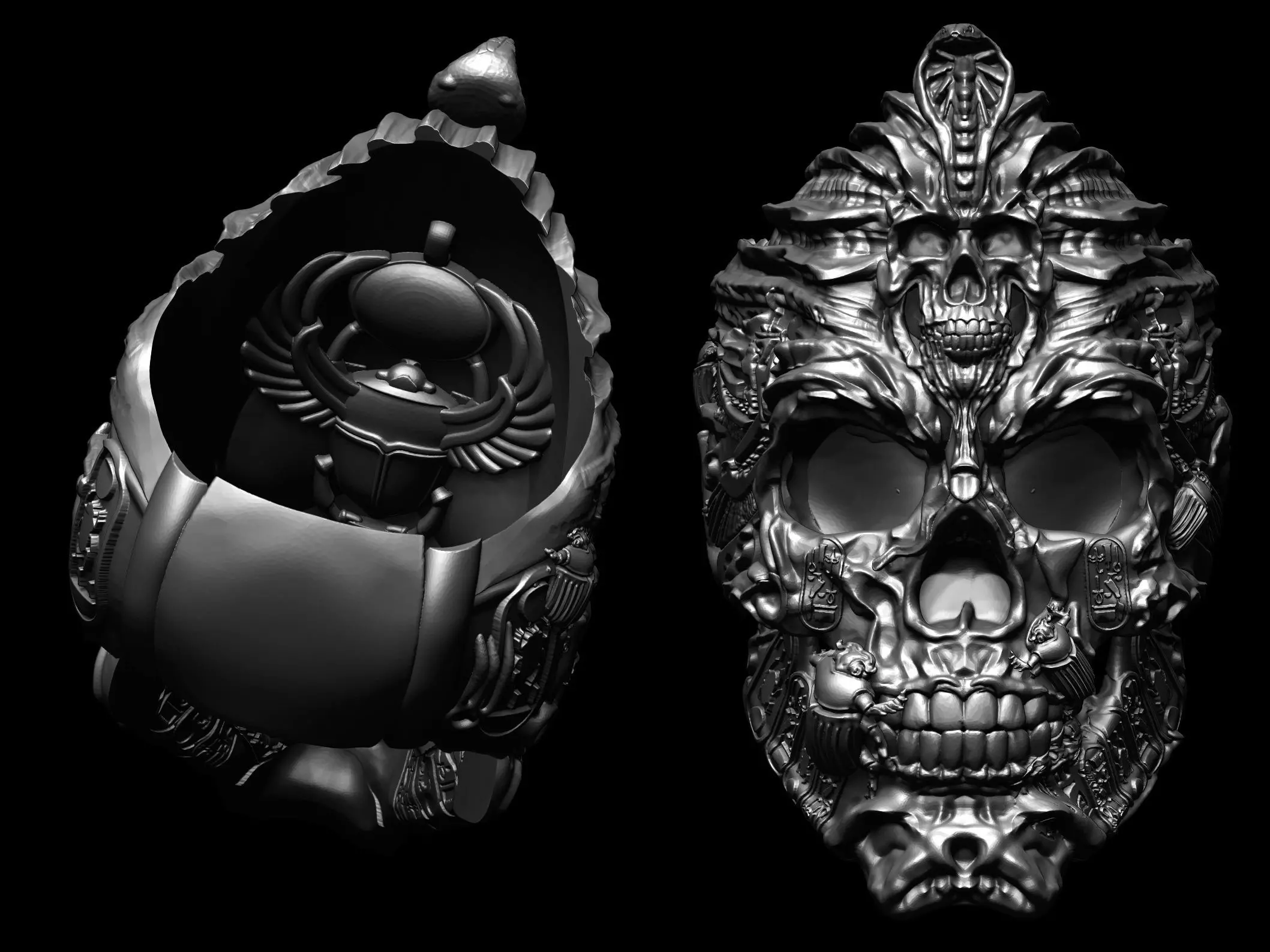 The Undead Ancient Skull 3D print model_0