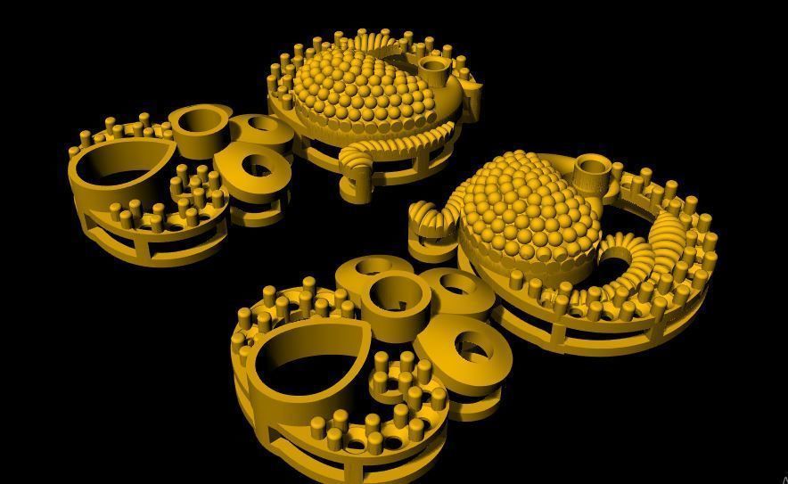 Peacock Earring 3dm file 3D print model_5