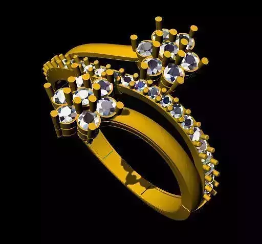 Flower ring 3dm file