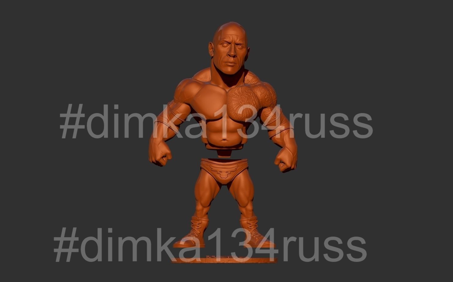 Rock wrestling 3D print model_7