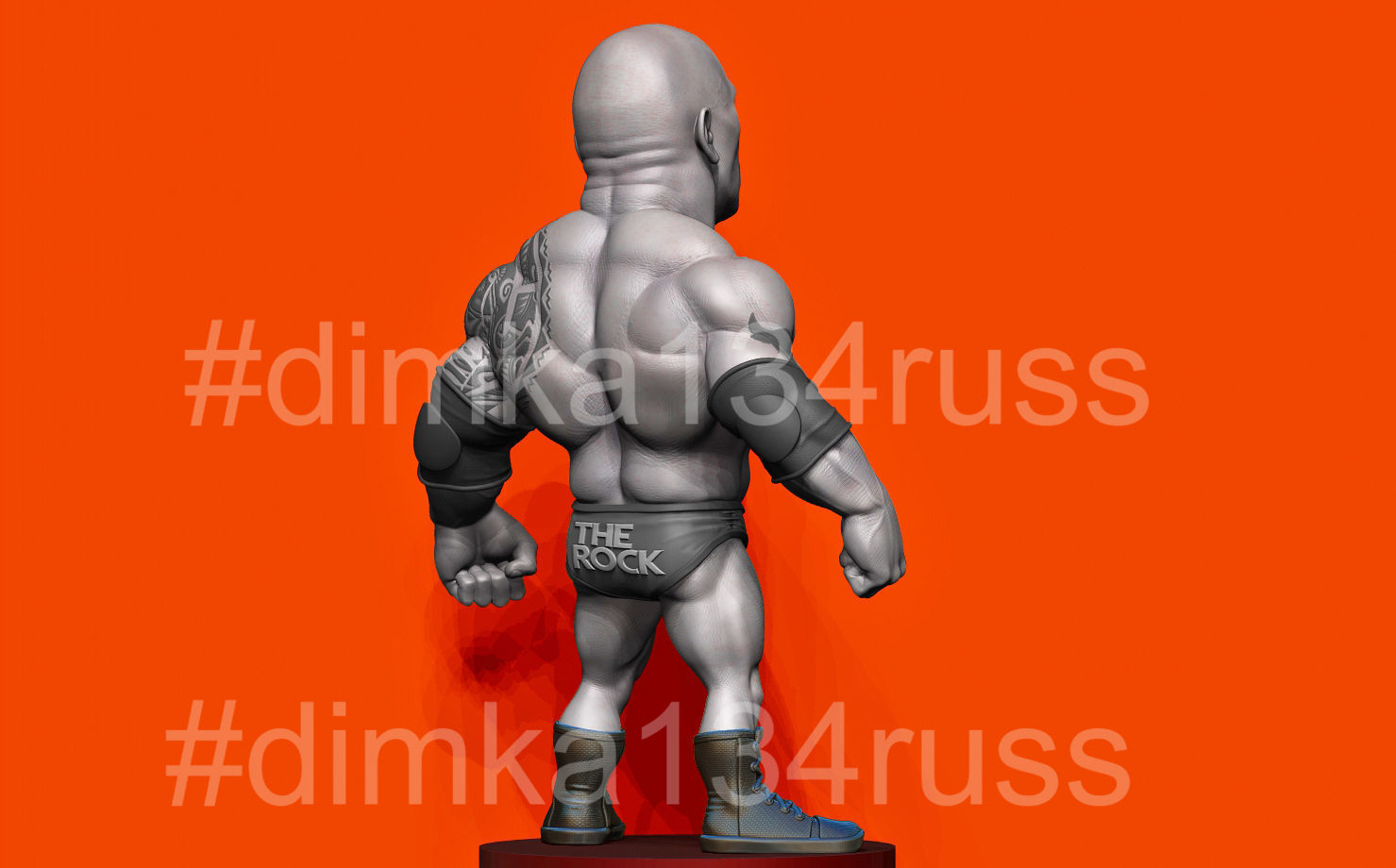 Rock wrestling 3D print model_1