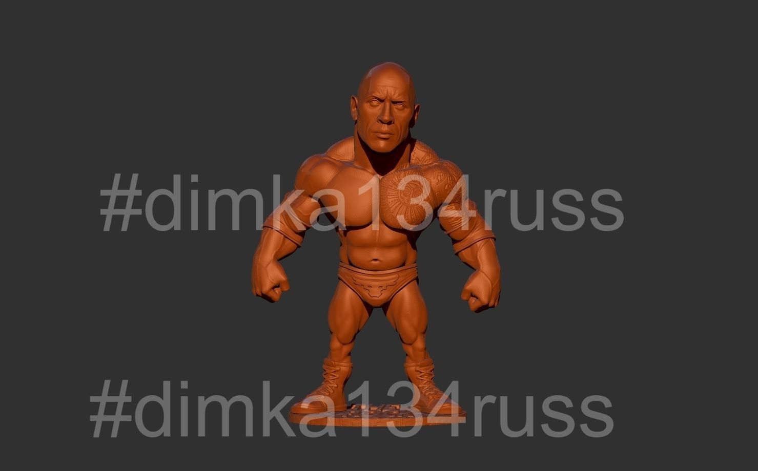 Rock wrestling 3D print model_5