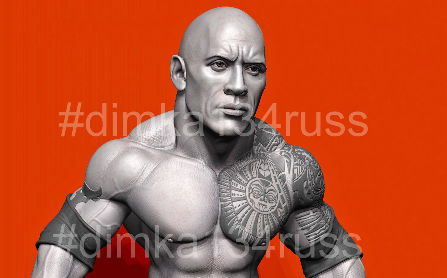 Rock wrestling 3D print model_4