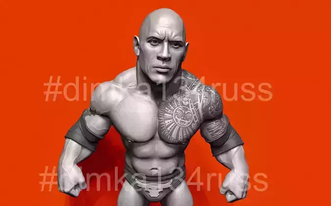 Rock wrestling 3D print model