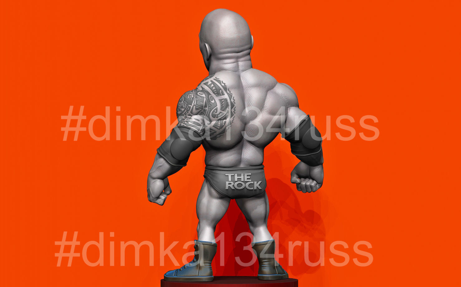 Rock wrestling 3D print model_3