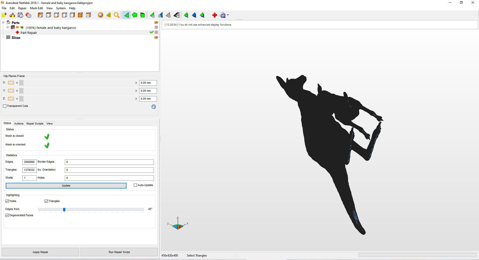 Female and baby kangaroo 3D print model_10