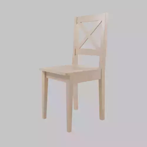 Stylized Wooden Chair Game Ready 3D Model