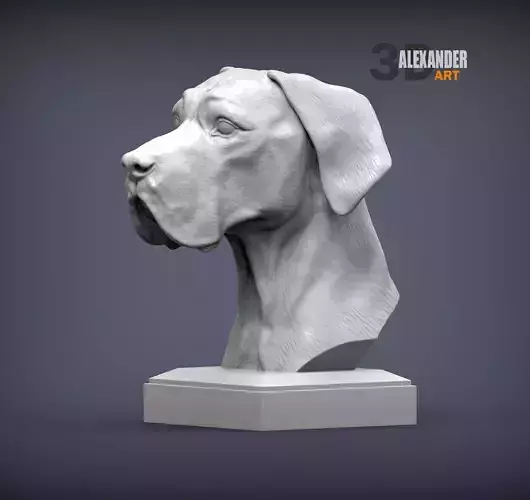 German dog   bust 
