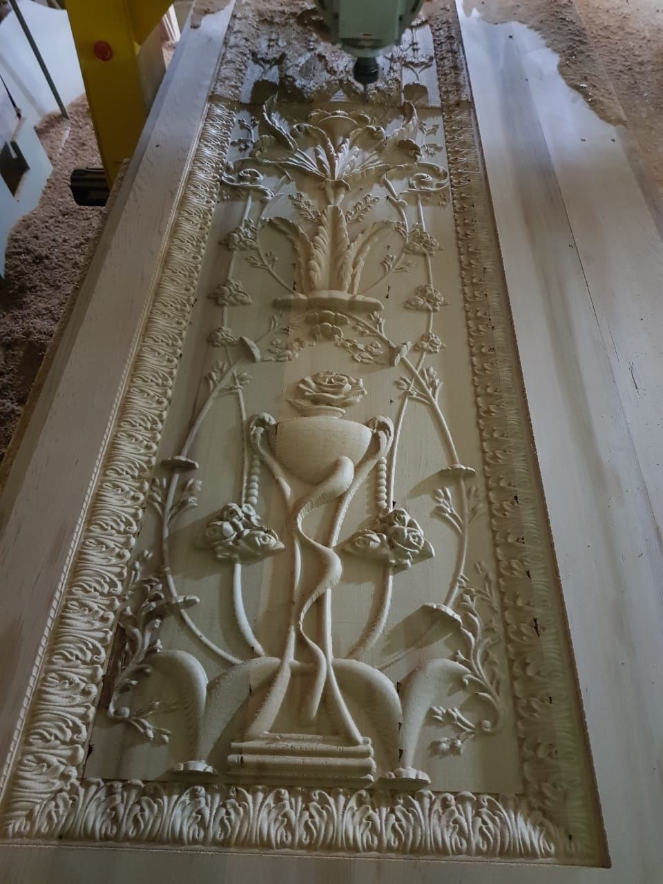 DOOR PANEL WOOD CARVED 3D model_2